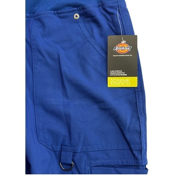 Dickies Women's Rib Knit Waistband Scrubs Pant, Galaxy Blue, Medium Tall - Picture 3 of 5